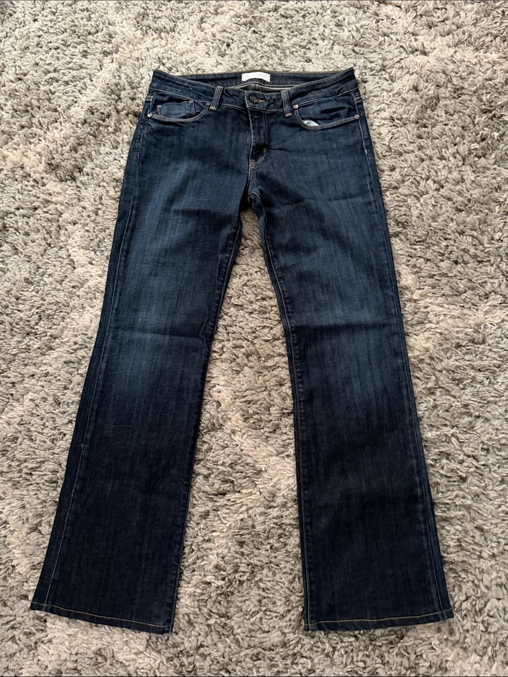 Classic Dark Wash Wide Leg Jeans - Flare Fit